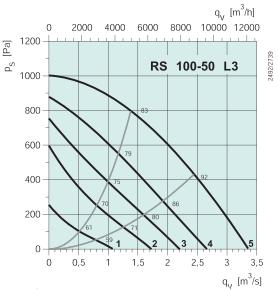 RS 100-50 L3 Диаграмма давление