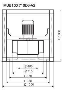 MUB100 710D6-A2 Размеры
